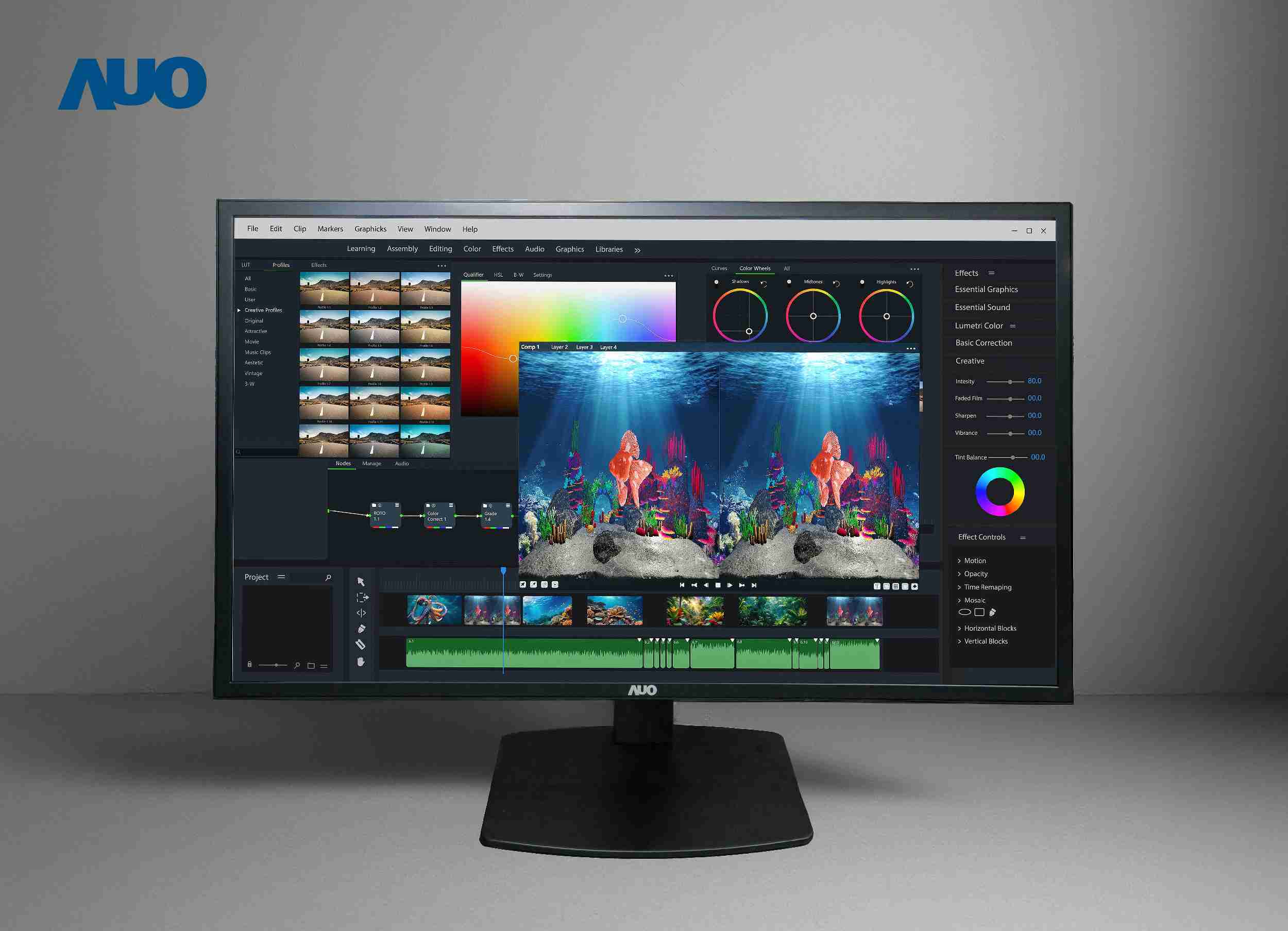 巨星国际开发32吋2D/3D专业桌上型显示器，，拥有8K4K超高分辨率，，并以低串扰算法优化3D显示效果，，搭载自动眼球追踪功能，，能实时调整3D图像，，，，进行实时2D与3D无缝共存窗口，，提供图像设计工作者突破二维接口的崭新工作氛围与效率